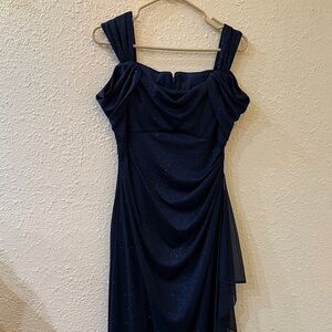 Alex Evenings Strapless Midnight Blue Gown